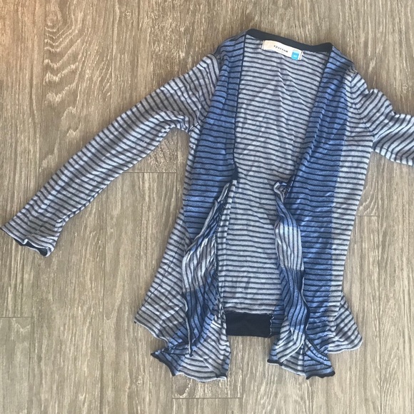Anthropologie Sparrow Blue Stripe Cardigan - Picture 3 of 3